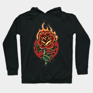 burning rose tshirt Hoodie